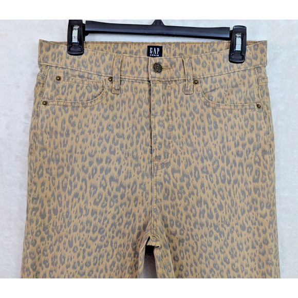 Gap Denim sz 8/29T True Skinny Jeans high rise stretchy animal print thin 2456 - Picture 2 of 8